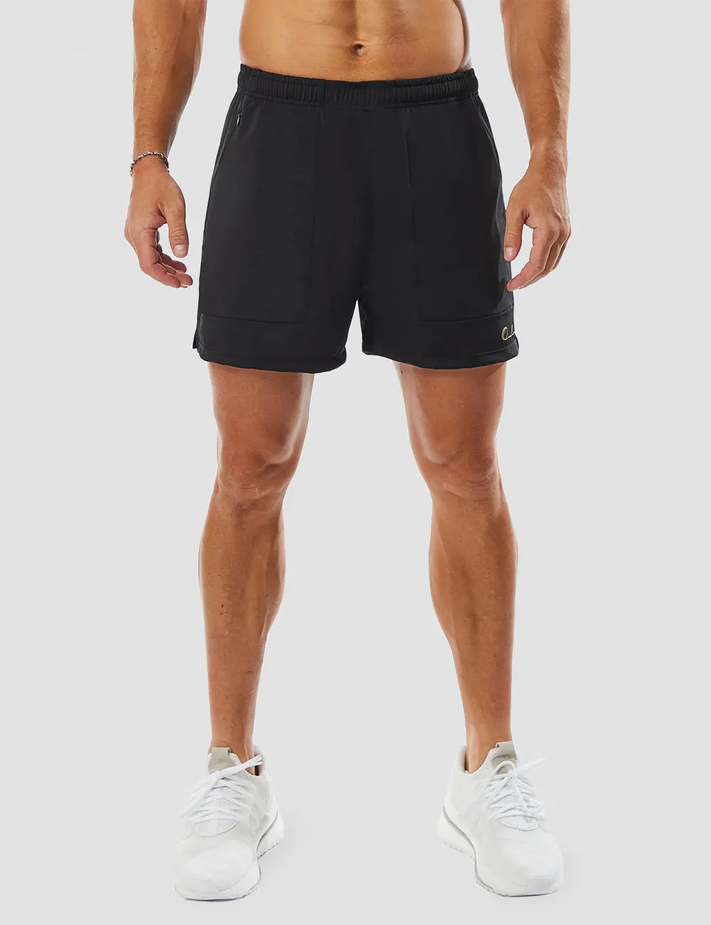 Solid Gym Shorts 5" - Black