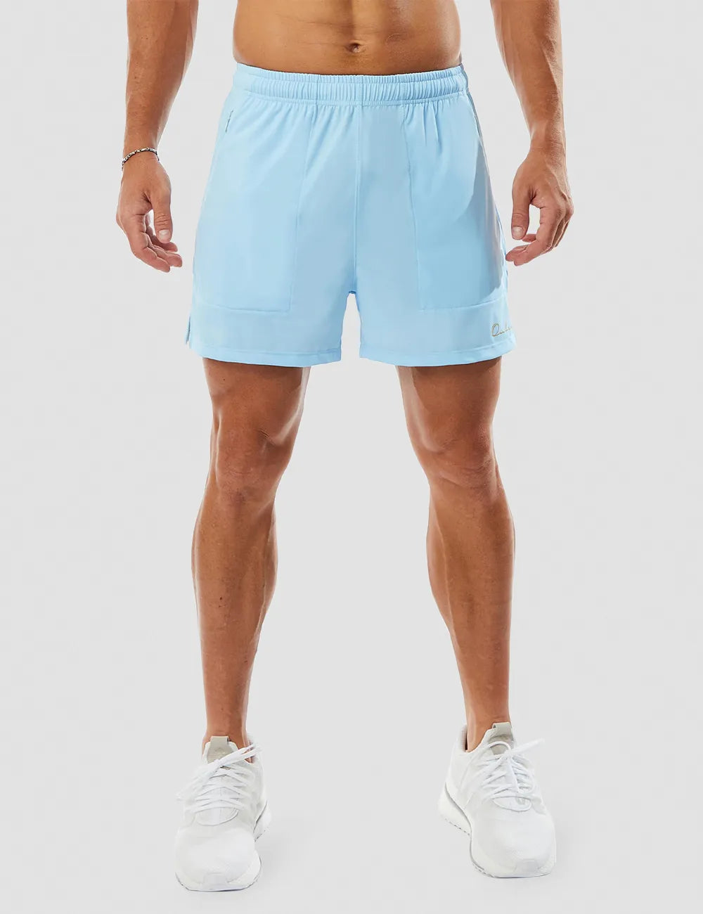 Solid Gym Shorts 5" - Sky Blue